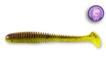 Силиконовая приманка Crazy Fish Vibro Worm 4", col.4D (Chart Swamp), (5 шт.)
