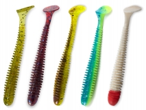 Силиконовая приманка Crazy Fish Vibro Worm 4", (Mix #120), (5 шт.)