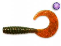 Силиконовая приманка Crazy Fish Angry Spin 1,4", col.14 (UV Motor Oil), (10 шт.)