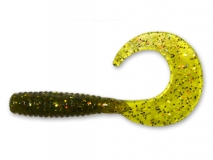 Силиконовая приманка Crazy Fish Angry Spin 1,8", col.1 (Olive), (10 шт.)