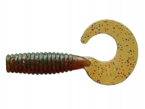 Силиконовая приманка Crazy Fish Angry Spin 1,8", col.10 (Motor Oil), (10 шт.)