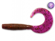 Силиконовая приманка Crazy Fish Angry Spin 1,8", col.12 (Ultraviolet), (10 шт.)