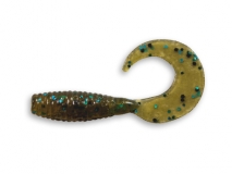 Силиконовая приманка Crazy Fish Angry Spin 1,8", col.42 (Green Pumpkin Blue), (10 шт.)