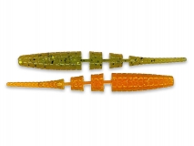 Силиконовая приманка Crazy Fish Polaris 3", col.5D (Orange Chartreuse), (8 шт.)