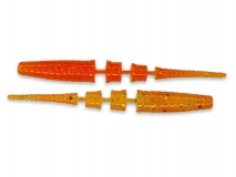 Силиконовая приманка Crazy Fish Polaris 3", col.15D (Fire Orange), (8 шт.)