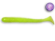 Силиконовая приманка Crazy Fish Vibro Worm 2", col.6 (Chartreuse), (8 шт.)