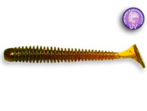 Силиконовая приманка Crazy Fish Vibro Worm 2", col.14 (UV Motor Oil), (8 шт.)