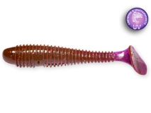 Силиконовая приманка Crazy Fish Vibro Fat 4", col.12 (Ultraviolet), (4 шт.)
