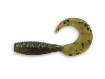 Силиконовая приманка Crazy Fish Angry Spin 1", col.42 (Green Pumpkin blue), (8 шт.)