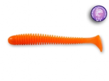 Силиконовая приманка Crazy Fish Vibro Worm 3,4", col.64 (Fluo Orange), (5 шт.)