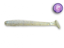 Силиконовая приманка Crazy Fish Vibro Worm 3", col.25 (Cold Pearl), (5 шт.)