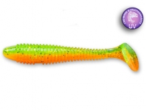 Силиконовая приманка Crazy Fish Vibro Fat 4", col.5D (Orange Chartreuse), (4 шт.)