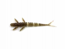 Силиконовая приманка FishUp Flit 2" - col.045 (Green Pumpkin/Red & Black), (9 шт.)
