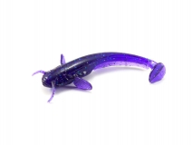 Силиконовая приманка FishUp Catfish 3" - col.060 (Dark Violet/Peacock & Silver), (8 шт.)