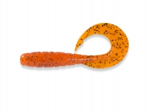 Силиконовая приманка FishUp Mighty Grub 4,5" - col.049 (Orange Pumpkin/Black), (4 шт.)