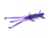 Силиконовая приманка FishUp Shrimp 3" - col.060 (Dark Violet/Peacock & Silver), (9 шт.)