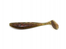 Силиконовая приманка FishUp Wizzle Shad 5" - col.045 (Green Pumpkin/Red & Black), (4 шт.)