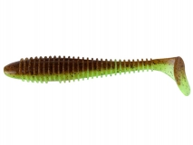 Силиконовая приманка Keitech Swing Impact Fat 5,8" - col.401 (Green Pumpkin/Chartreuse), (4 шт.)