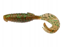 Силиконовая приманка Keitech Flapper Grub 4" - col.EA#02 (Peach Green FLK), (7 шт.)