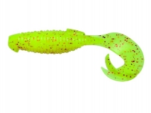 Силиконовая приманка Keitech Flapper Grub 4" - col.PAL#01 (Chartreuse Red Flake), (7 шт.)
