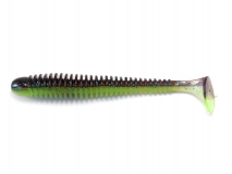 Силиконовая приманка Lucky John Spark Tail 2" - col.T53 (Blue Lime Belly), (10 шт.)