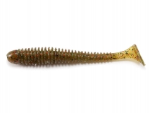 Силиконовая приманка Lucky John Spark Tail 4" - col.PA03 (Green Pumpkin), (5 шт.)