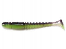Силиконовая приманка Lucky John Tioga 3,4" - col.T53 (Blue Lime Belly), (6 шт.)