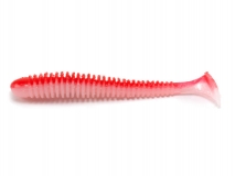 Силиконовая приманка Lucky John Spark Tail 4" - col.T55 (Red Ice Belly), (5 шт.)