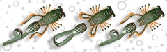 Силиконовая приманка Toirtap Lasso 3,5" - col.03 (Коричневый с блестками), (4 шт.)