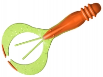 Силиконовая приманка Toirtap Рак-Т 3,2" - col.104 (Orange Sunshine ), (5 шт.)