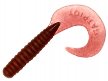 Силиконовая приманка Toirtap Твистер-Т 3,6" - col.03 (Коричневый с блестками), (5 шт.)