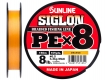Шнур Sunline Siglon PE x8 #0.5 (0,121 мм), 150 м (оранжевый)
