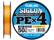Шнур Sunline Siglon PE x4 #3 (0,296 мм), 300 м (оранжевый)