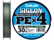 Шнур Sunline Siglon PE x4 #1.7 (0,223 мм), 300 м (темно-зеленый)